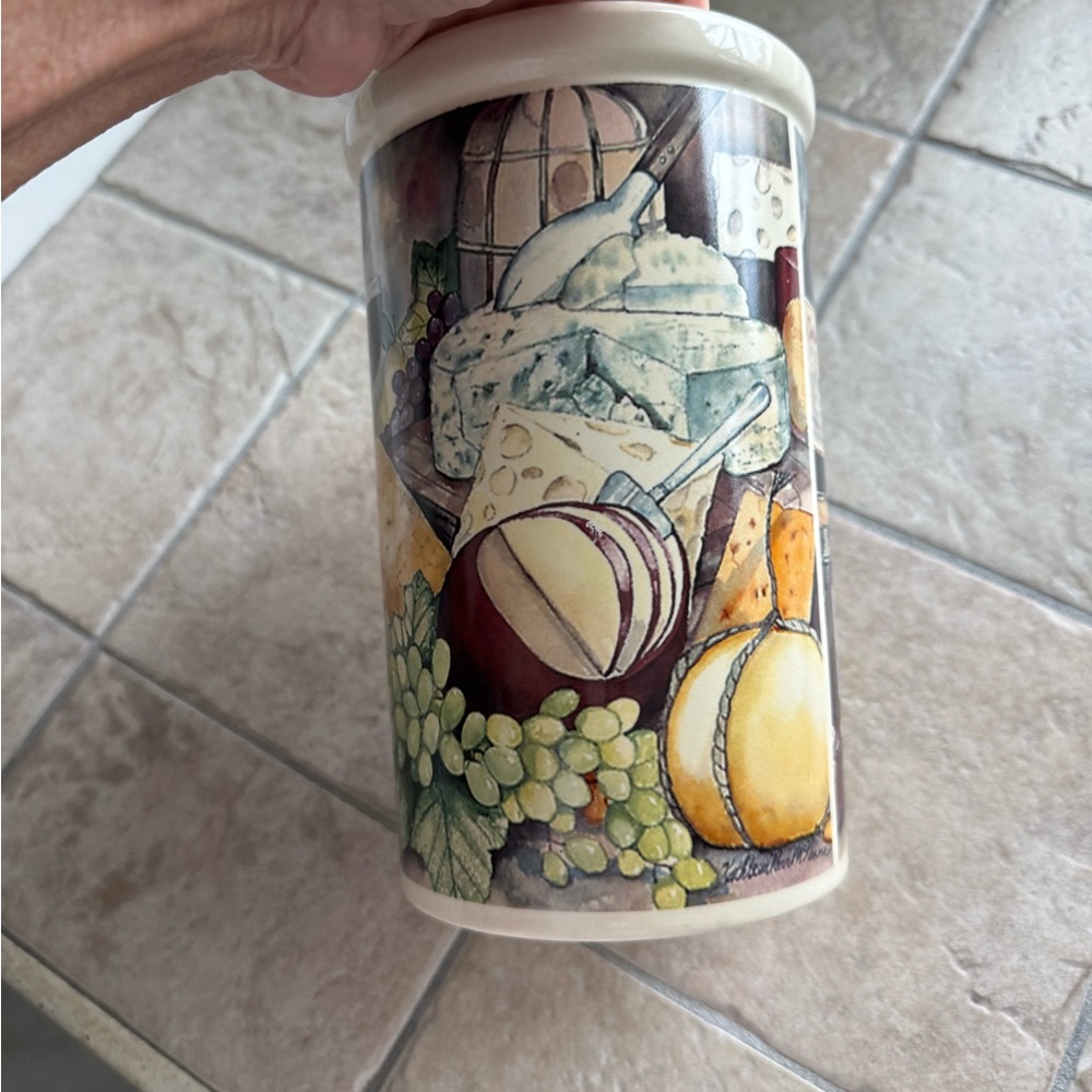 🧀🍷Wine/utensil holder Ceramic (design) Cheese and Wine Vase